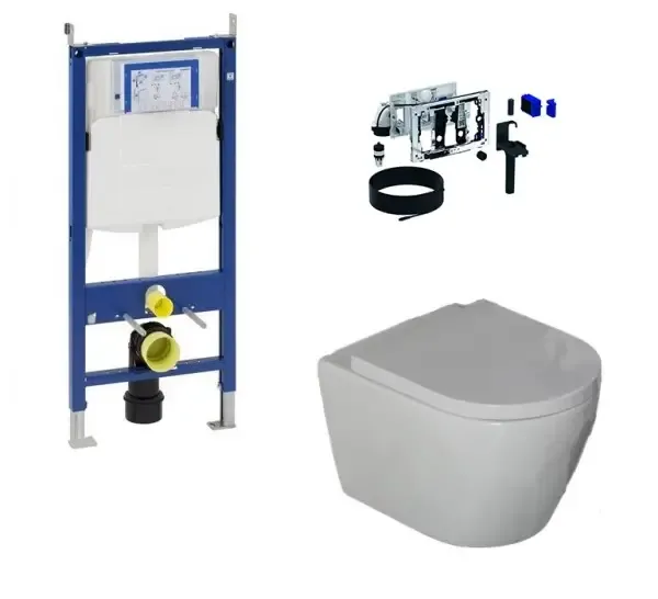 Complete Geberit Duofresh toiletset met Saniclear Jama randloos toilet en drukplaat. Zelf samenstellen! Exclusieve Aanbieding