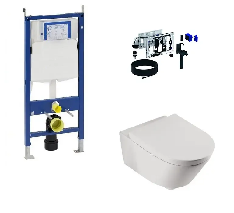Geberit Duofresh toiletset met Mueller sub toilet en drukplaat. Zelf kiezen! Lage Prijs