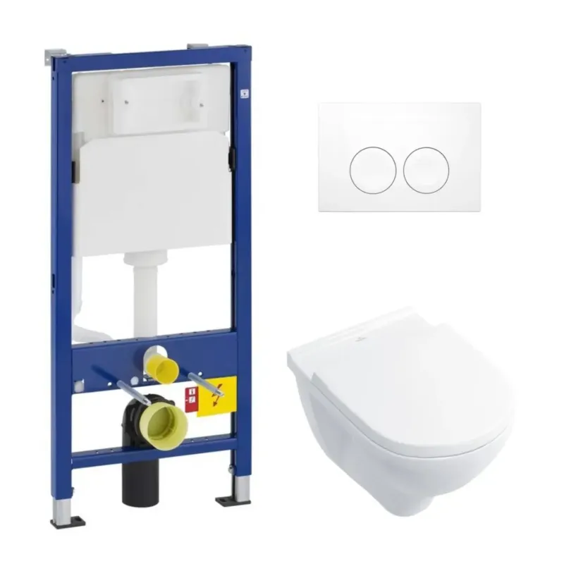Geberit UP100 toiletset met Villeroy en Boch O.novo Direct Flush wandcloset en softclose zitting Superprijs