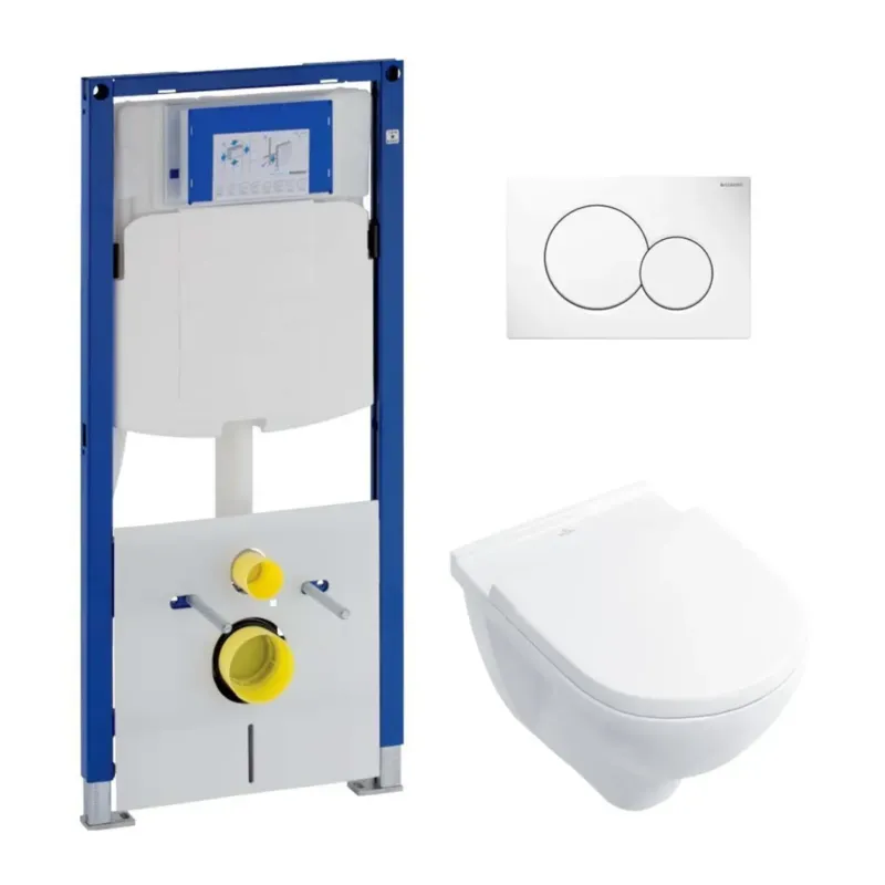 Hoge Kwaliteit Geberit UP320 toiletset met Villeroy en Boch O.novo Direct Flush wandcloset en softclose zitting