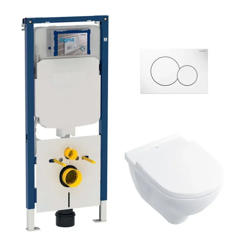 Express Levering Geberit UP720 toiletset met Villeroy en Boch O.novo Direct Flush wandcloset en softclose zitting
