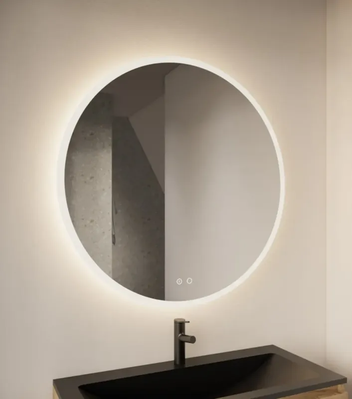 Gliss Design Circum ronde spiegel met LED-verlichting en spiegelverwarming 100cm Meest Verkocht
