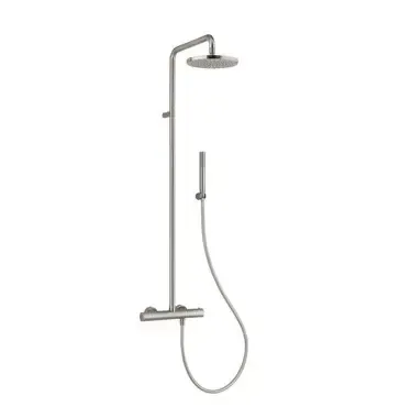 Goedkoop Plieger Napoli opbouw regendouche 20cm met thermostaatkraan RVS