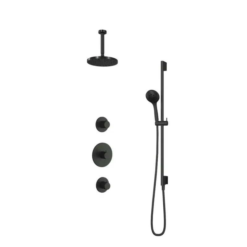 Hotbath Cobber IBS20CR inbouwdouche met 3s handdouche, 15cm plafondbuis en glijstang chroom Merkproduct