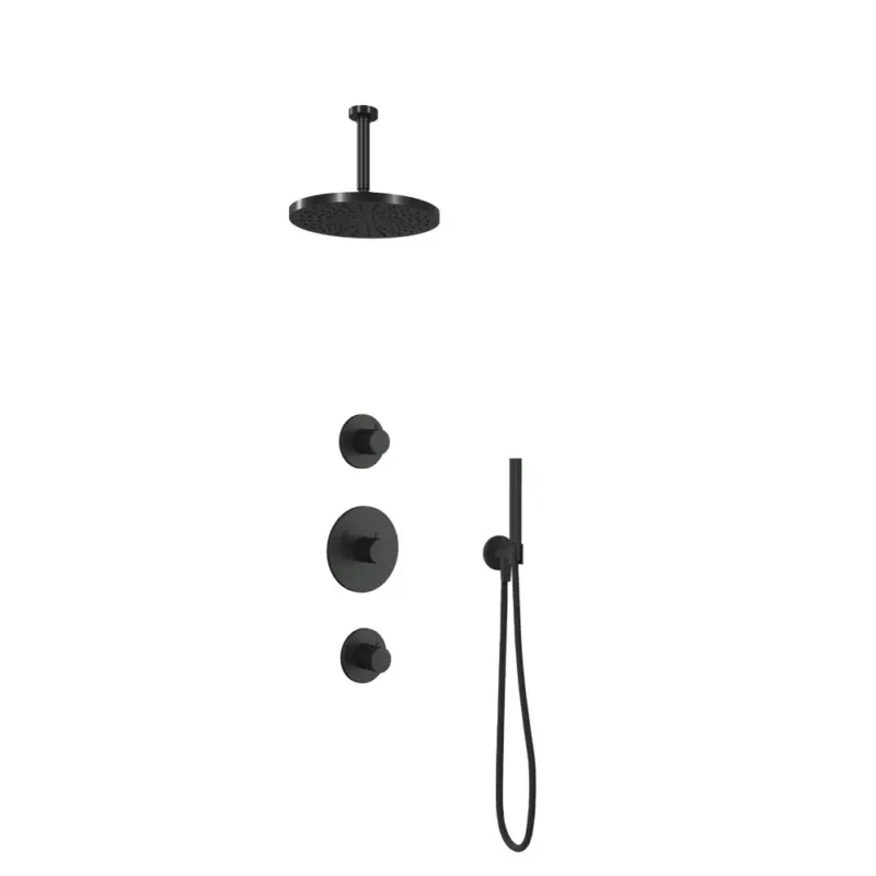 Hotbath Cobber IBS20GN inbouwdouche met 15cm plafondbuis en 30cm hoofddouche geborsteld nikkel Must-Have