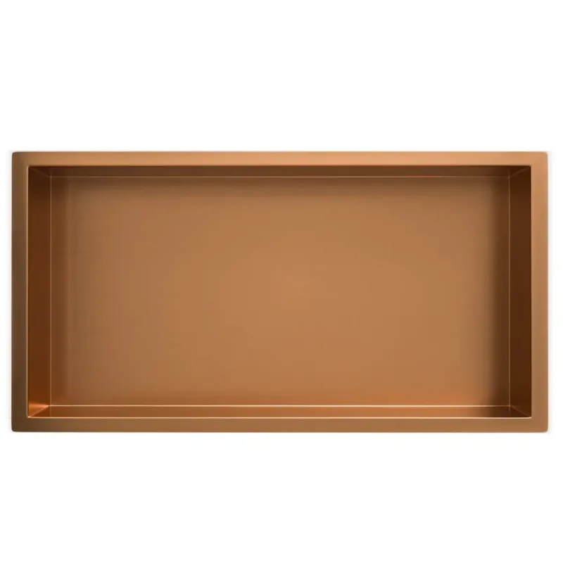 Betaalbaar Mueller Bronzo inbouwnis 60x30x10cm geborsteld brons koper