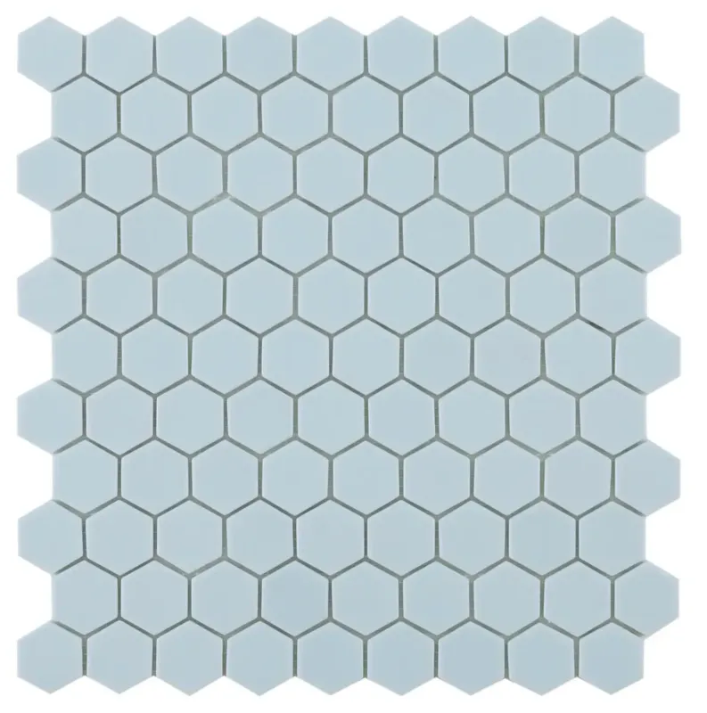 Snelle Levering By Goof hexagon mozaïek lichtblauw 30x30