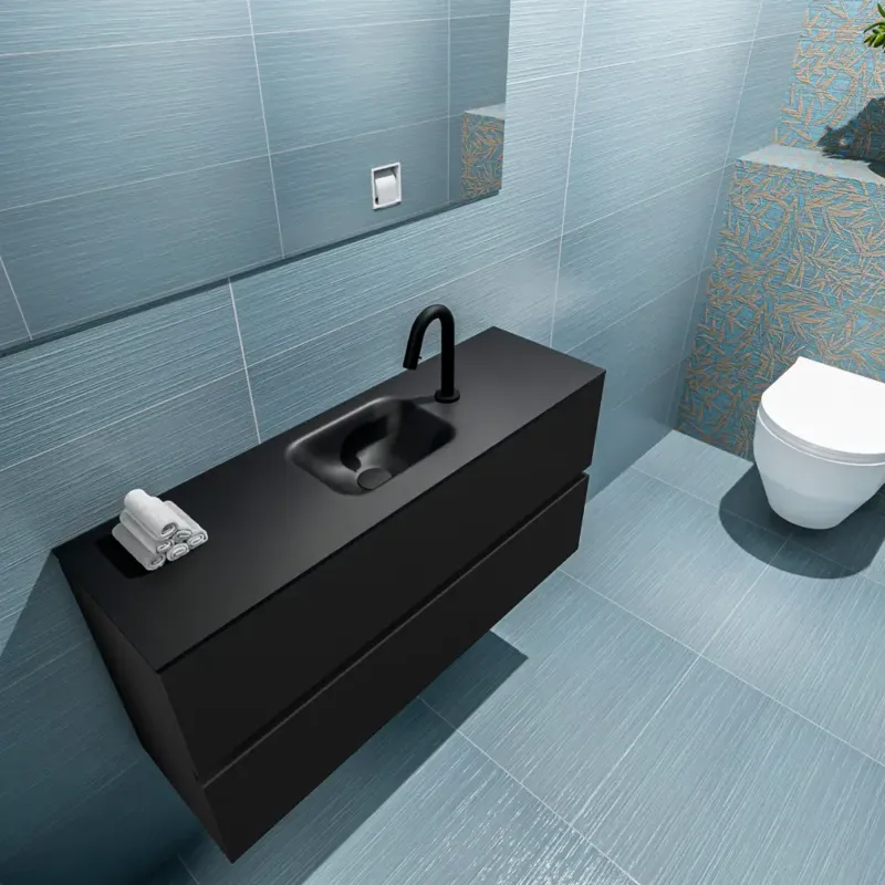 Koop Vandaag Mondiaz Ada 100cm toiletmeubel urban met wastafel urban midden 1 kraangat