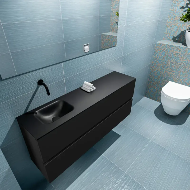 Mondiaz Ada 120cm toiletmeubel urban met wastafel urban links zonder kraangat Snelle Levering