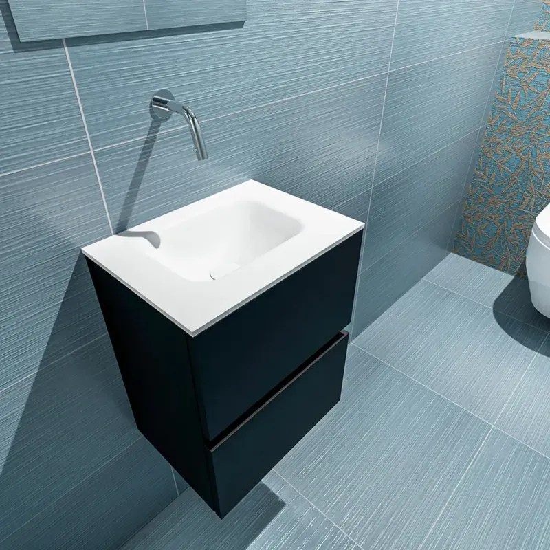 Mondiaz Ada 40cm toiletmeubel urban met wastafel talc midden zonder kraangat Alleen Vandaag