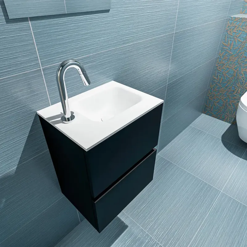 Laatste Kans Mondiaz Ada 40cm toiletmeubel urban met wastafel talc rechts 1 kraangat