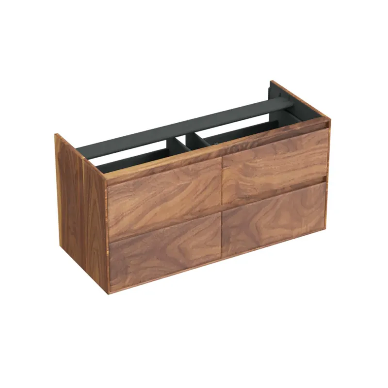Beperkt Aanbod Onderkast Forzalaqua Reno 120x51x60 Cm 4 Lades Softclose Noten Pure Walnut